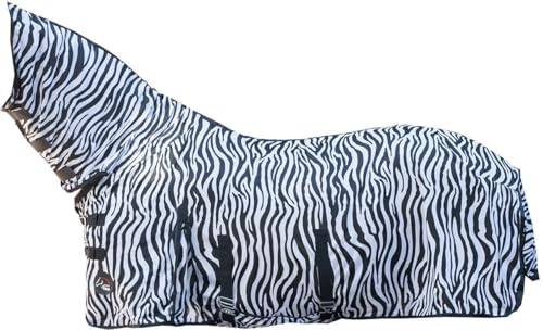 HKM 4669 Couverture Anti-Mouches zèbre pour Cheval et Cheval