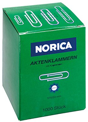 ALCO-Albert 2210 - Briefklammern mit Kugelenden, verzinkt, 24 mm, 1000 Stück