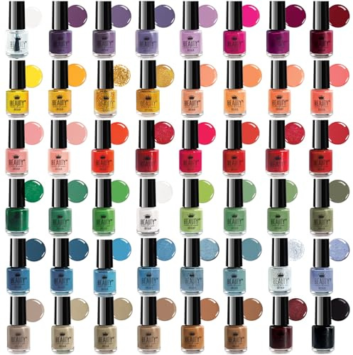 Envie De Color Nagellack-Set – Komplette Kollektion mit 48 Farben in einer künstlerischen Paris-London-Box – Britische Marke (Set A+B - 48 Farben)