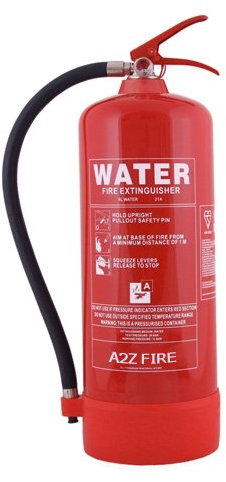 Water Fire Extinguisher 9 LTR by A2Z Fire Safety - UK Manufactured with 5 Year Warranty