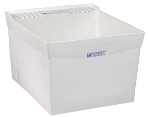 El Mustee 19W Utilatub 18-Gallon Wall-Mount Laundry/Utility Tub, 34 X 20 X 24 In., White