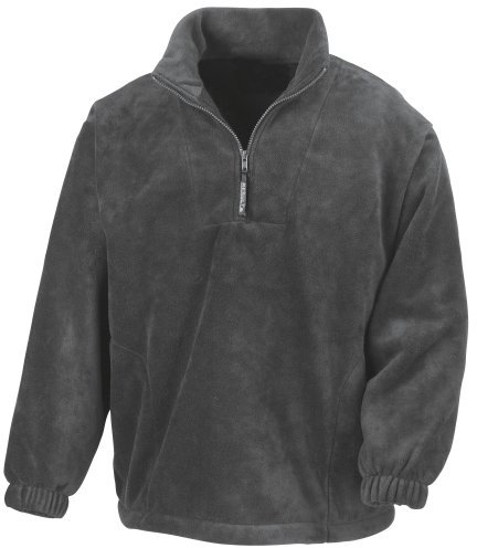 Result Fleecepullover mit ReiÃŸverschluss (XL) (Oxford Grau)