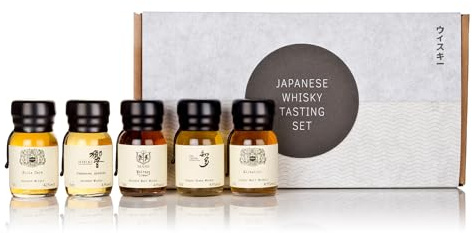 Drinks by the Dram Japanese Whisky Tasting Set - 5 x 3cl Drams of Japanese Whisky - Whisky Gift Set Featuring Malt Whisky from Nikka and Kaikyo Distilleries