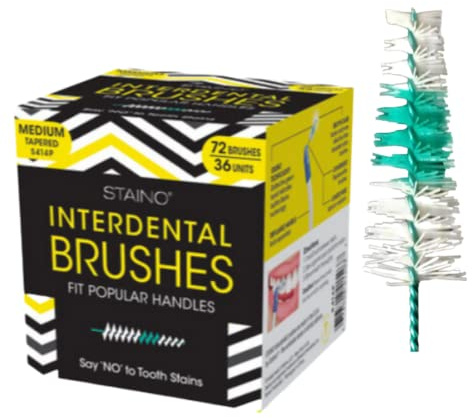 Staino Interdental Brushes Refill û Ultrafine Tapered Brush - 36 2-Brush Units/Box