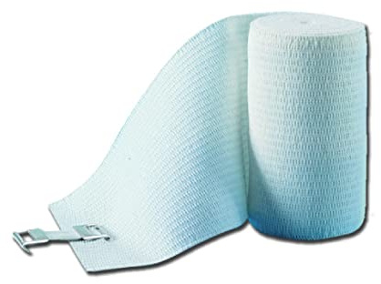 Previs PreviBielastica, Benda Elastica Medio-Leggera Compressiva, Compressione Forte, Singolarmente Confezionati, con Clip, 10 Pezzi Singolarmente Confezionati, 5 m x 8 cm