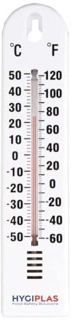 Hygiplas Wall Thermometer - Ideal for Commercial and Domestic Use J228