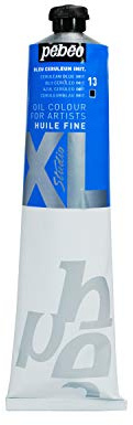 Pébéo - Huile Fine XL 200 ML - Peinture à l’Huile Bleu Céruléum Imitation – Peinture à l’Huile Pébéo - Bleu Céruléum 200 ml