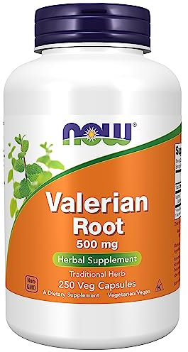Now Foods, Valerian Root (Radice di Valeriana), 500 mg, 250 Capsule vegane, Testate in Laboratorio, Senza Glutine, Senza Soia, Vegetariano