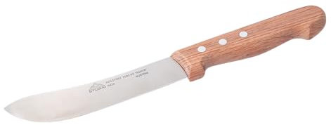 STUBAI Abhäutemesser mit Holzgriff | 150 mm | Hautmesser aus Edelstahl, rostfrei, spülmaschinenfest