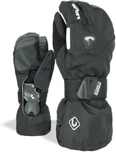 Level Fly - Guantes térmicos de Snowboard para Hombre, con Correa Ajustable y puño, Guantes de esquí e Invierno, Impermeables, Transpirables para Snowboard y esquí, 1 par