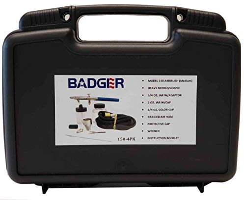 Badger Air-Brush Co 150-4-PK Professional Airbrush Set in Sturdy Plastic Tool Box