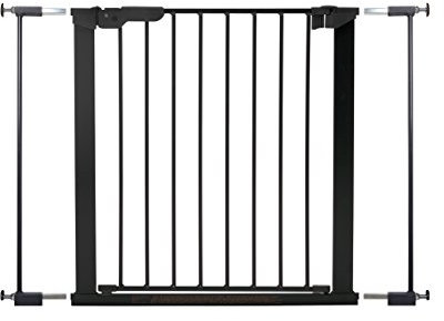 BabyDan Premier, Ohne bohren Treppenschutzgitter, 73,5-93,3 cm, Babygitter,Sicherheitsgitter, Metall, Schwarz, Hergestellt in Dänemark - (Haustiergitter,Hundegitter)