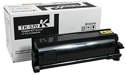 Kyocera TK-570K Toner Drucker Schwarz. Original Tonerkartusche 1T02HG0EU0. Drucker Toner kompatibel für ECOSYS P7035cdn, FS-C5400DN. Druckertoner für bis zu 16000 Seiten