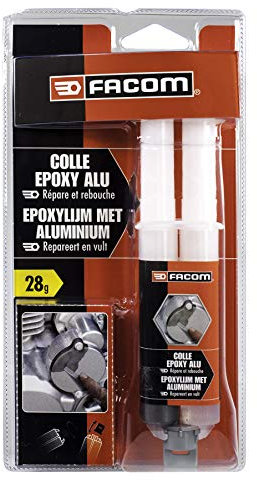 Facom 006090 Colle Epoxy Alu pour pièces métalliques-Plastiques-Bois 28g