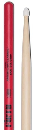 Vic FIrth - Baquetas de la serie American Classic® 5ANVG Vic Grip - Madera de nogal American - Punta de Nailon