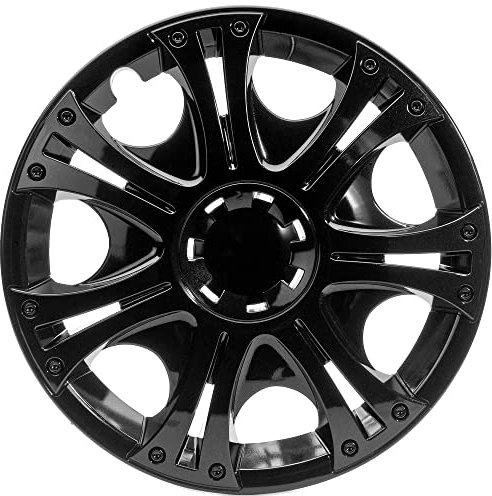 Albrecht Copricerchi 16 pollici nero neri per cerchioni in acciaio - Borchie pollici Aruba in plastica di alta qualità con rivestimento a strati - Made in EU