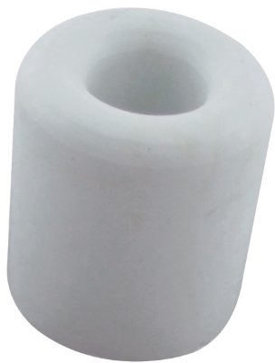 10 St. Gummi Türpuffer, cremeweiss/hell, Ø 40 mm, Höhe 31 mm, Lochbohrung 6 mm