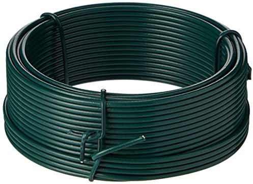 Bulk Hardware BH00135 Fil de fer plastifié pour jardin Vert