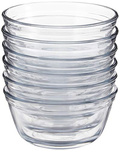 Anchor Hocking Glass Food Prep and Mixing Bowls, 1 Quart (Set of 6), Clear -,81573L11