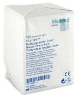 MULLKOMPRESSEN 10x10 cm unsteril 8fach 100 St