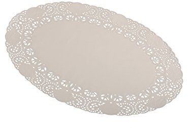 SemyTop ST-3092 Tortenspitze, Oval, Weiß, 21 x 32 cm, 1000 Stück