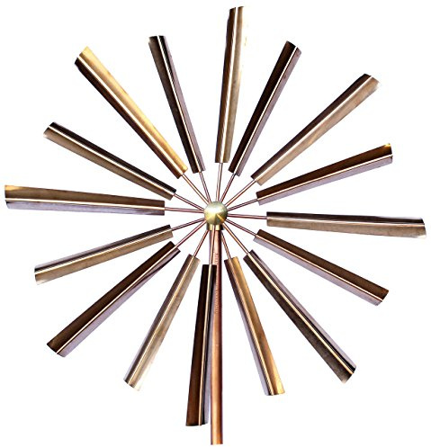 Stanwood Wind Sculpture: Kinetic Copper Dual Spinner - Double Windmill Spinner