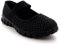Womens Running Walking Shock Absorbing Sports Performance Shoes Gym Mary Jane Trainers - Black - UK8/EU41 - BS0057