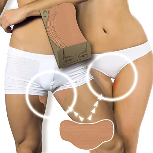 The Inventions Emporium 12 uds de Apositos Adhesivos Antirozaduras Muslos - Bandas Antirozaduras Muslos - Anti Friccion Piernas - Banda Antirozadura - Sustituto Faja Muslos
