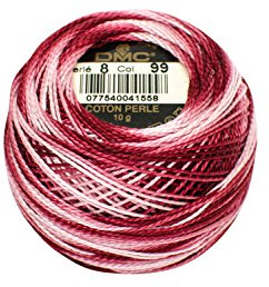 DMC Pearl Cotton Ball Size 8 87yd, Variegated Mauve