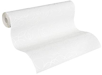 A.S. Création überstreichbare Vliestapete Meistervlies Tapete 10,05 m x 0,53 m weiß Made in Germany 104519 1045-19