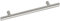 OBF 08 215817.17 Grimme Schrankgriff Eibonie Möbelgriff (Barell) ø 12 mm, Breite 500 mm Stangengriff Edelstahl gebürstet, Silber, Lochabstand 440 mm