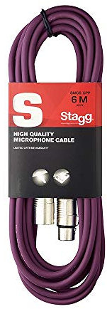 Stagg 6 m hochwertigen XLR-auf XLR-Stecker Mikrofon Kabel violett