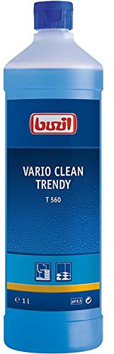 Buzil, Detergente multiuso Vario Clean Trendy T560 detergente delicato per plastica con profumo fresco, blu, 1 litro