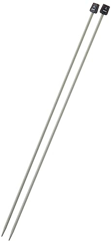 Korbond Single Point Knitting Needle Pair 4.00mm x 35cm – Aluminium – Ideal for A Multitude of Patterns and Projects - Jumpers, Socks, Blankets – Beginner to Expert - Smooth Knit