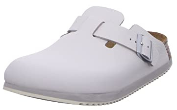 Birkenstock Classic Boston Leder Unisex-Erwachsene Clogs, 40 EU, White 060136