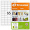 Printation Universal Etiketten selbstklebend 38,1 x 21,2 mm, 6500 kleine Adressetiketten selbstklebend, 100 Blatt A4, 65 Aufkleber pro A4 Bogen, Labels matt weiß bedruckbar, blanko Sticker 38,1x21,2