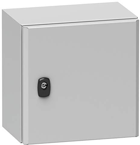 Schneider NSYS3D10825P Spacial S3D Porte complète avec Plaque de Montage H1000 x L800 x P250 IP66 IK10 RAL7035 Gris