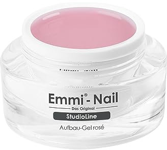 Emmi Nail Studioline Aufbau-Gel Rosé | LED UV Aufbaugel für Gelnägel | Perfekt für Naturnagelverstärkung & Nagelverlängerung | Mittelviskoses, selbstglättendes Builder Gel | HEMA-frei | 30ml