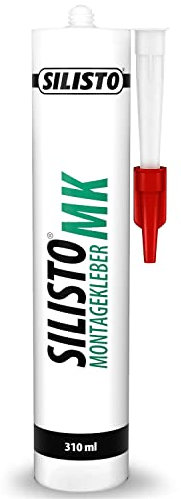 SILISTO Montagekleber extra stark 1x310ml - Natur Weiss - Baukleber mit starker Anfangshaftung - Kraftkleber für saugende Materialien - Kleber für innen & außen - kleben statt bohren