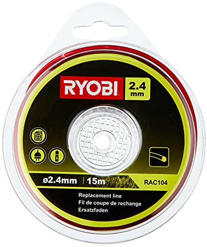 RYOBI Schneidfaden 2,4 mm RAC104, für Elektro-, Akku- und Benzin-Rasentrimmer