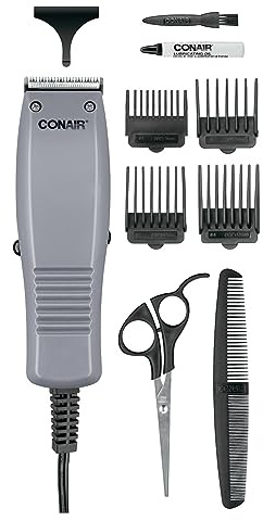 ConairMAN Simple Cut, Hair Clippers for Men, 10-piece Home Hair Cutting Kit
