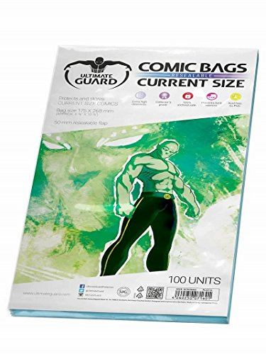 Ultimate Guard Comic Bags wiederverschließbar Current Size (100), Transparent