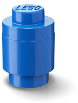 ROOM Copenhagen, Lego Round Brick 1 - Stackable Storage Solution - Bright Blue