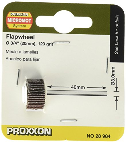 PROXXON 28984 2228984 - Ventaglio di carta vetrata Colindon 20 mm g. 120, Nero