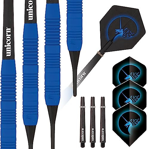 Unicorn Core Plus Rubberised Soft Dart, blau, 18g