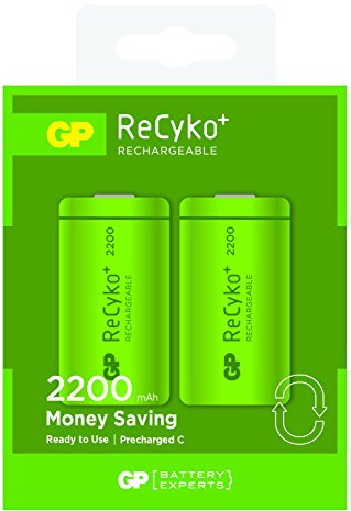 GP Blister de 2 piles rechargeables C 2200 mAh NiMH