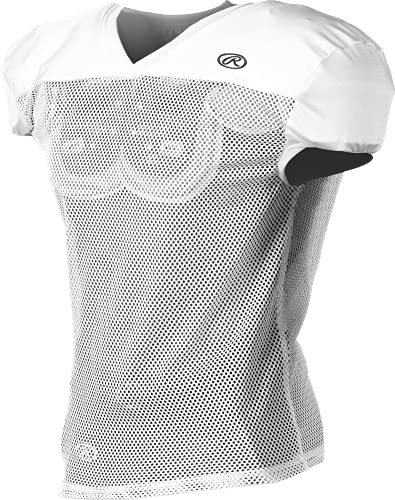 Rawlings - Maillot de Football de qualité Professionnelle pour Hommes, Mixte Enfant Homme, Blanc, x-Large