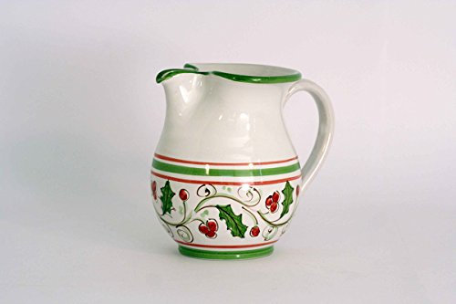 CEAR ceramiche - Brocca da Vino da 1 Litro in Ceramica di Caltagirone, Eleganza e Tradizione Siciliana