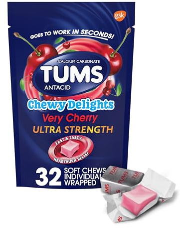 Tums Chewy Delights Soft Chews, Very Cherry, 32count by Tums