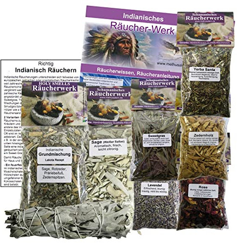 Schwitzhütte “Lakota Inipi“ Räucher-Basis-Set 9-teilig mit Booklet + Anleitung INDIANISCH RÄUCHERN. 81021